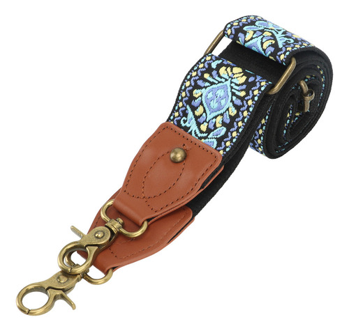 // Correa De Cámara De Estilo Étnico Azul, Tejida Retro,