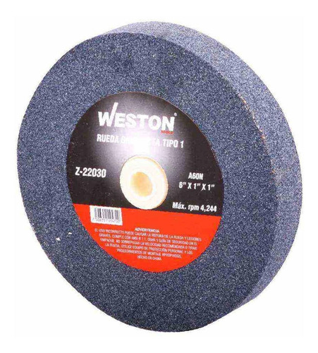  Rueda Gris Recta Tipo 1 Plus 6 X 1 X 1 A100 Weston Z-22032