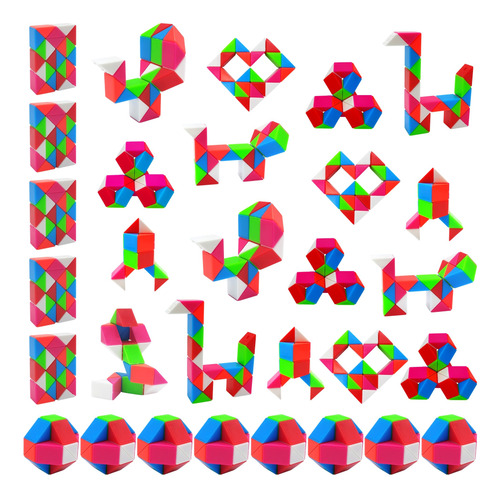 Rompecabezas Con Forma De Cubo Fidget Snake, Juguete Aubrogo