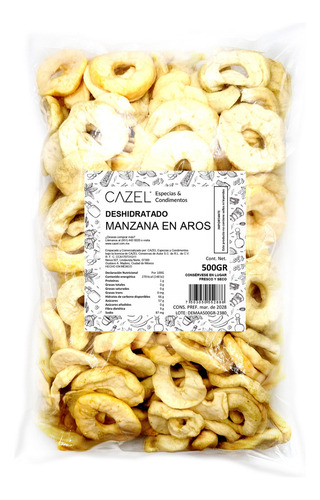 Manzana Deshidratada En Aros 500gr