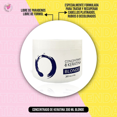 Imagen 2 de 8 de Concentrado De Keratina 300ml Blonde Kakawa Profesional
