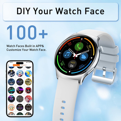 Reloj Inteligente Para Hombres Y Mujeres, Relojes Inteligentes Amoled De 1.4 Pulgadas Con Llamada Bluetooth, Seguimiento De Fitness Con Monitor De Sue