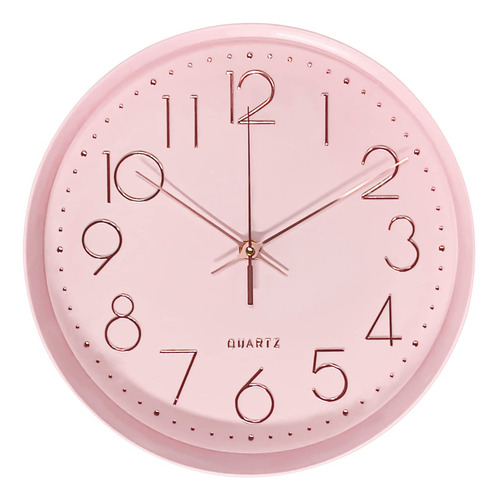 Maxspace Reloj De Pared Rosa Silencioso Sin Tictac, Reloj D.