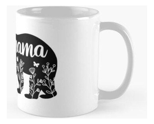 Taza Mamá Oso Floral Con Dos Cachorros Calidad Premium