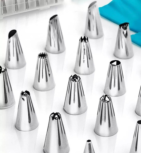 Set 35pcs Manga Silicona 24 Picos Acoples Clavo Repostería