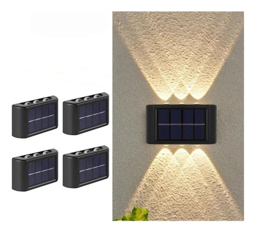 Lámpara Led De Pared Arbative Con 4 Luces Cálidas, Color Neg