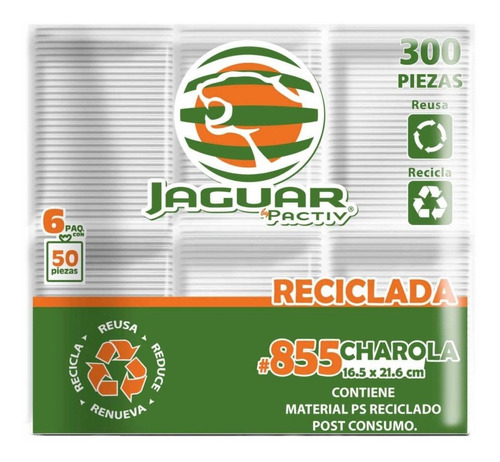 Charola Reciclada Jaguar Modelo No. 855 Con 300 Piezas