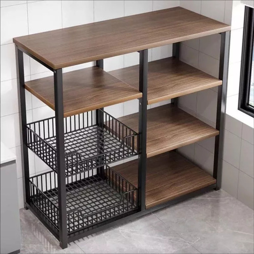 Estantería Multicapa Cocina 80cm, Ahorra Espacio. Negro