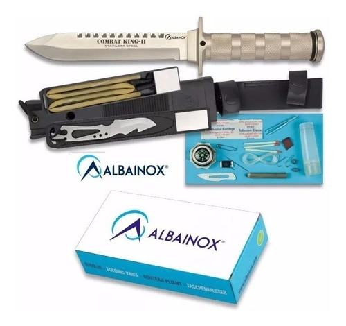 Cuchillo Albainox Combat King 2 Kit De Supervivencia