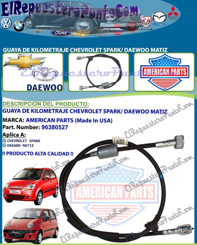 Guaya De Kilometraje Chevrolet Spark/ Daewoo Matiz