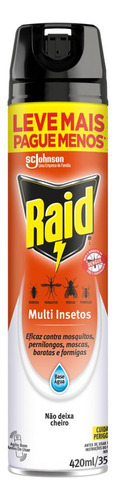 Inseticida Aerossol Multi-inseto Raid À Base De Água 420ml