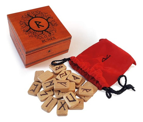 Runes. Caja Madera Runas - Varios