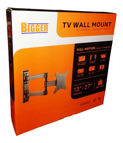 Imagen 7 de 10 de Soporte Tv Led Monitor Articulado 13 19 20 22 24 27 Movil