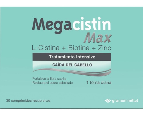 Imagen 2 de 3 de Megacistin Max X 30 - Caida Del Cabello - Farmacia Alberdi