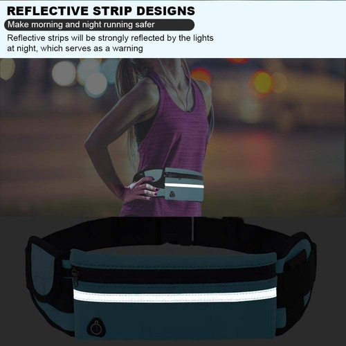 Imagen 4 de 6 de Riñonera Running Porta Celular Billetera Botella Neoprene