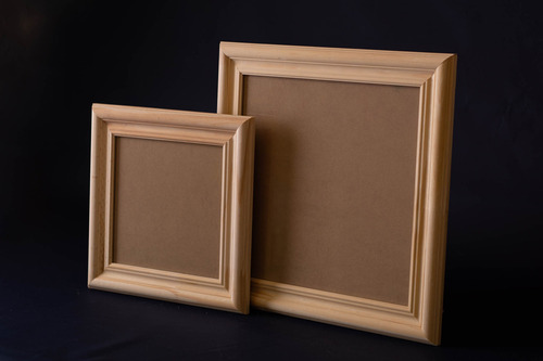 Cuadro Madera 20x20 Con Vidrio Y Gancho Para Colgar Pino Natural Italiana