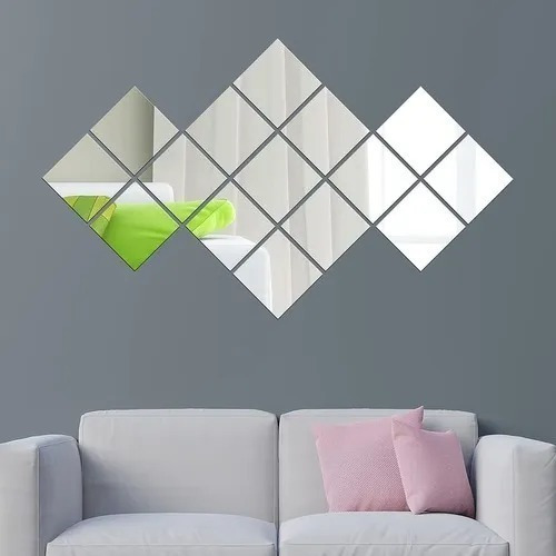 25-3 30 X 30 Cm Azulejos Espejo Pared Pegatinas Cuadradas