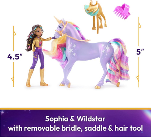 Unicorn Academy, Sophia & Wildstar Set Con 2 Accesorios