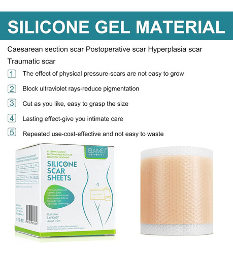 . Cinta De Silicona For Eliminar Cicatrices Rollo De