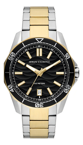 Reloj pulsera Armani Exchange AX1956 con correa de acero inoxidable color multicolor - fondo negro