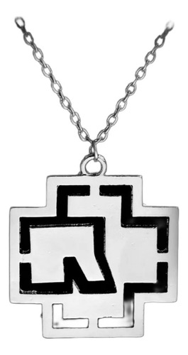 Rammstein - Collar Rock Aesthetic Gotico Metal Punk 01 Color Plateado