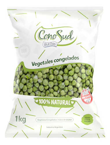 Arvejas Conosud Congeladas Iqf Pack 3 Unidades De 1 Kg