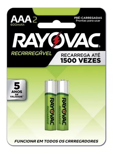 Kit 4 pilhas recarregaveis AAA Panasonic 630 mah 1,2 V - Rapidetech