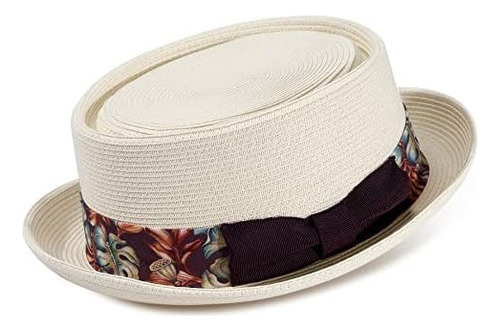 Sombreros De Verano Con Trenza De Paja Pork Pie Boater D [u]