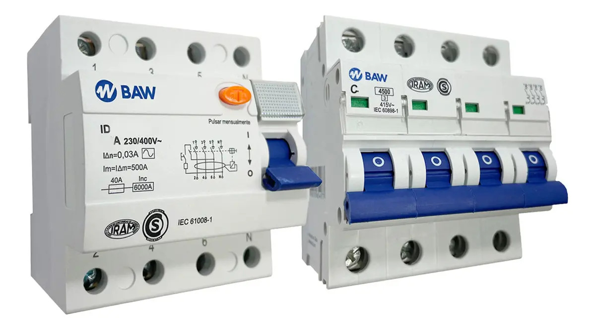Combo Baw Disyuntor Tetrapolar 40a + Térmica 20a 25a 32a 40a
