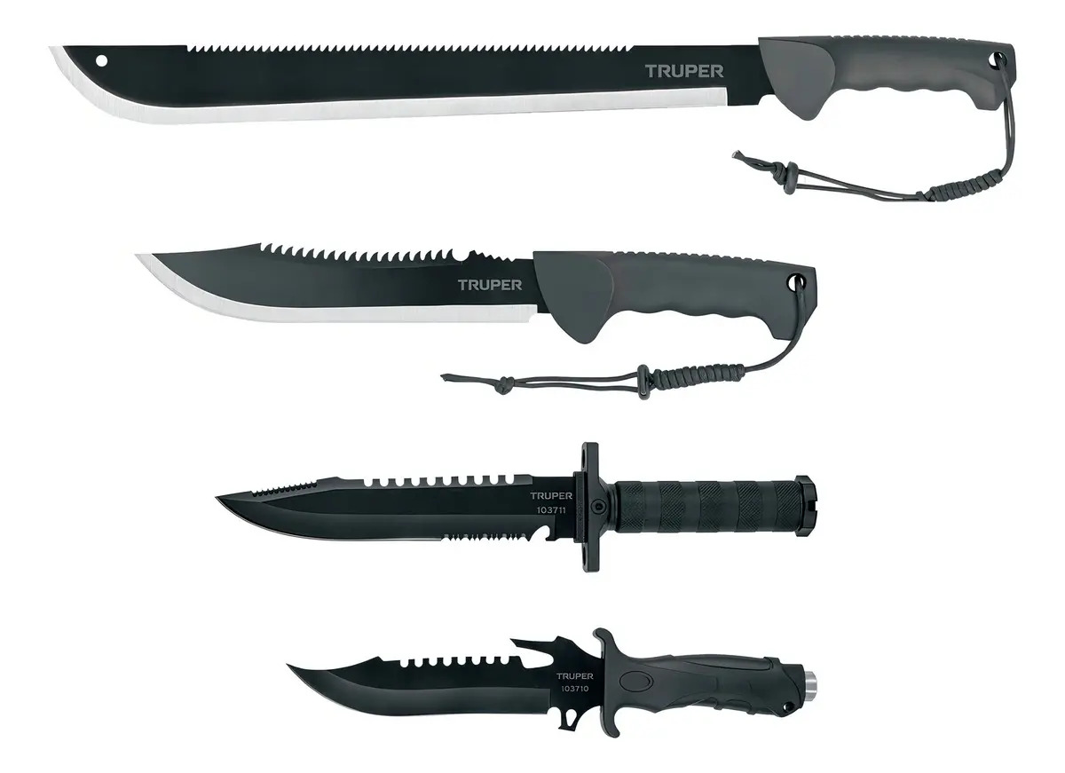 Combo Truper De Machetes y Cuchillos Tácticos Funda Inyectada 18" COM-MACH-18X10