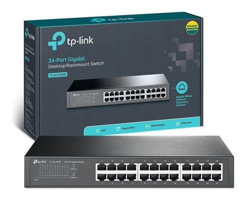 Switch Rack 24 Portas Giga 10/100/1000 Tp-link Tl-sg1024d