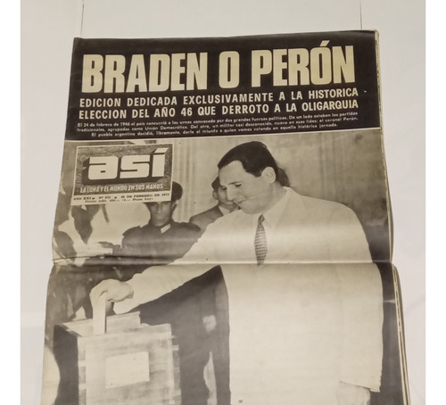 Revista Asi N° 975 De 1975.  Braden O Peron