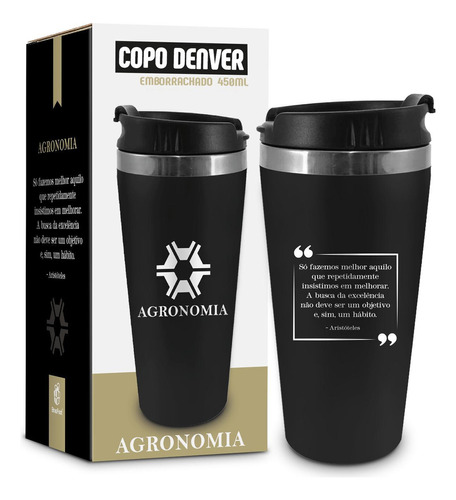 Copo Termico Denver 450ml Emborrachado Cursos - Agronomia