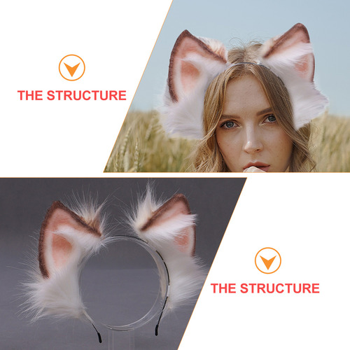 Diadema De Peluche Con Orejas De Animal, Accesorios Para Cos