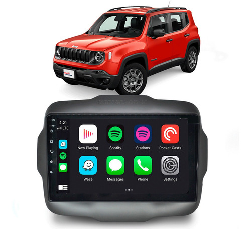 Multimídia Jeep Renegade 2015 A 2022 First Option Android