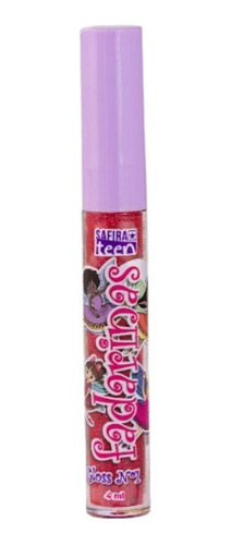 Gloss Labial Hidratante Fadarinas Safira Teen Vermelho 4ml