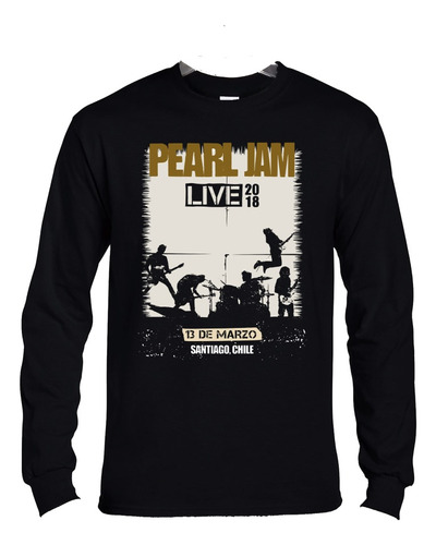 Polera Ml Pearl Jam Live In Stgo Rock Abominatron