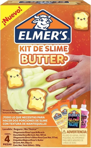 Kit De Slime Elmers Butter Textura Mantequilla 4 Piezas