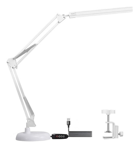 Lámparas Led De Escritorio Dapon Ajustable: 10 Niveles De Brillo, 3 Temperaturas De Color, Brazo Plegable, Función De Memoria, Alimentación Usb, Ideal Para Oficina, Estudio Y Hogar