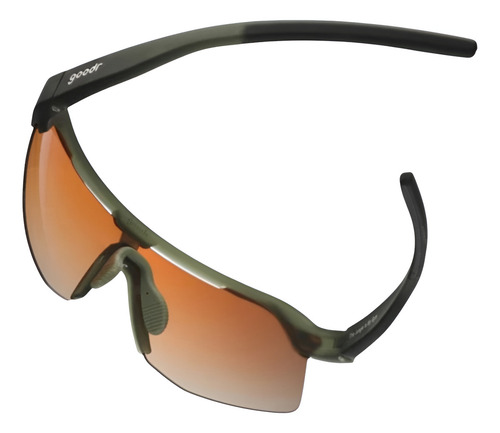 Lentes Goodr The Jungle Is My Gym Verde Deportivo Color Verde Oscuro Lente Marrón Claro Diseño Ocean