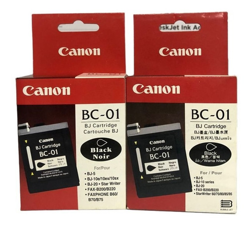 Pack Combo Cartucho Canon Bc-01 Bk Nuevo Y Facturado