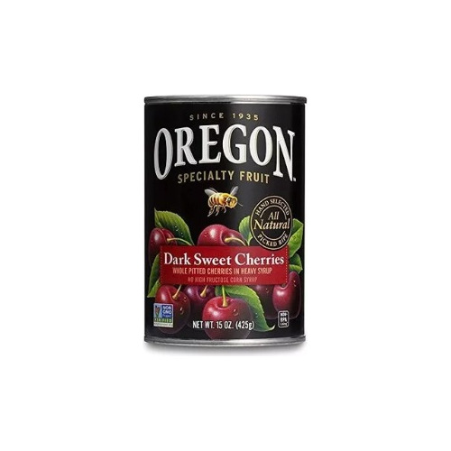 Cerezas Negras En Almíbar Dark Sweet Cheeries Oregon Lata