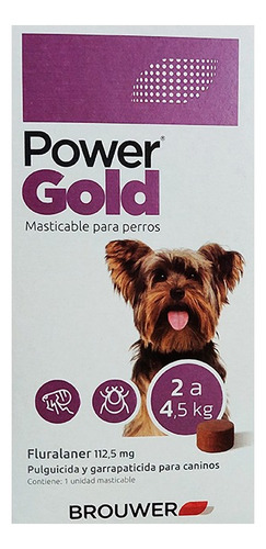 Pastilla Antipulgas Y Garrapatas Power Gold 2 A 4.5 Kg