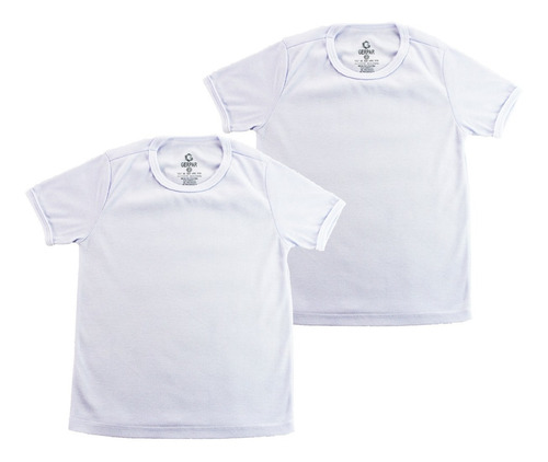 Camiseta Buzo Bebe Niño Niña Unisex Blanco X2 Unidades