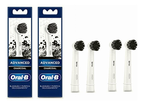 Oral B 2 Packs De 2 Cabezales De Repuesto Advanced Charcoal,