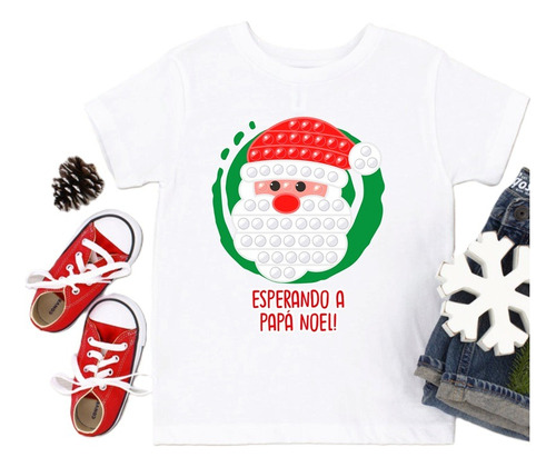 Plantillas Remeritas Pop It Navidad Niños Remeras Diseños #7