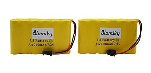Blomiky 2 Pack 72v 700mah Nicd Bateria Aa Recargable Sm 2p 