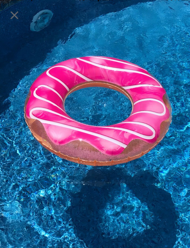 Inflable Salvavidas Dona Chocolate Fresa Alberca Playa 90 Cm