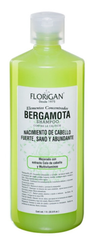 Shampoo Bergamota Crecimiento Del Cabello 1lt. Florigan