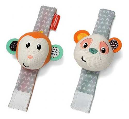 Infantino - Muñequera, Diseño De Mono Y Panda